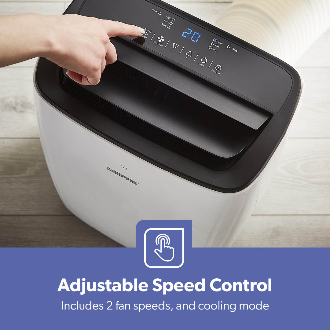 7000 BTU 4-In-1 Portable Air Conditioner With Dehumidifier