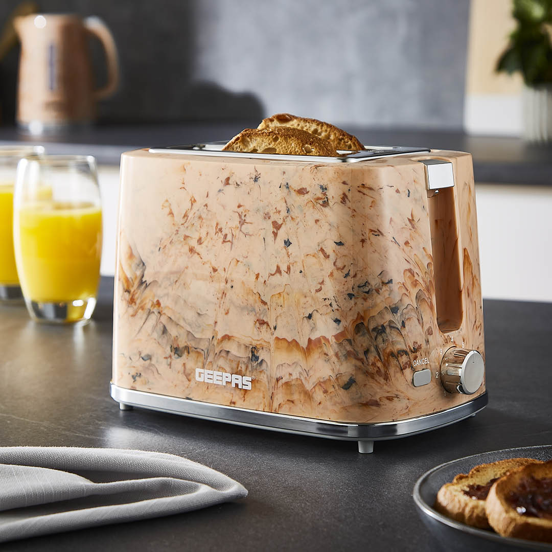 Two-Slice 'Travertine' Bread Toaster With Crumb Tray