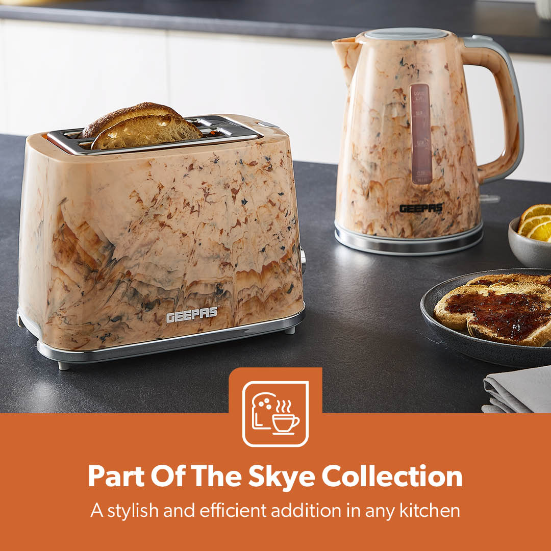 Two-Slice 'Travertine' Bread Toaster With Crumb Tray