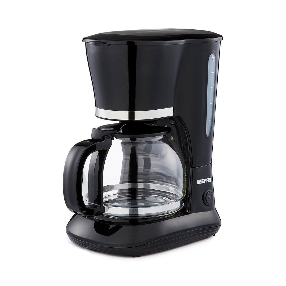 1.5L Black Automatic Filter Coffee Machine With Glass Carafe