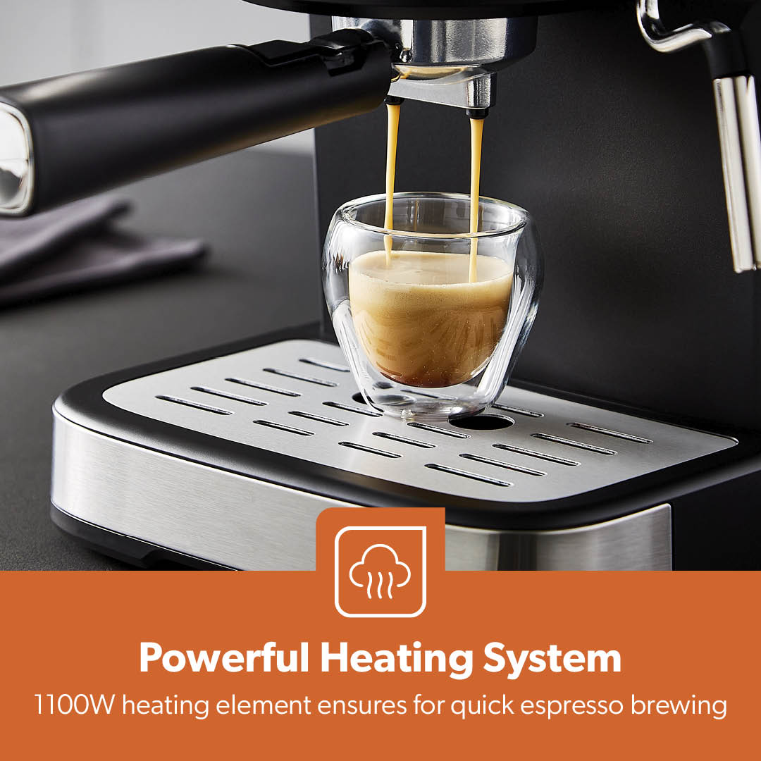 20-Bar Stainless Steel Barista Coffee Espresso Machine