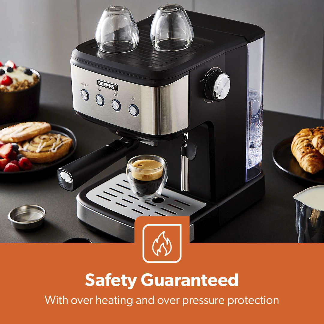 20-Bar Stainless Steel Barista Coffee Espresso Machine