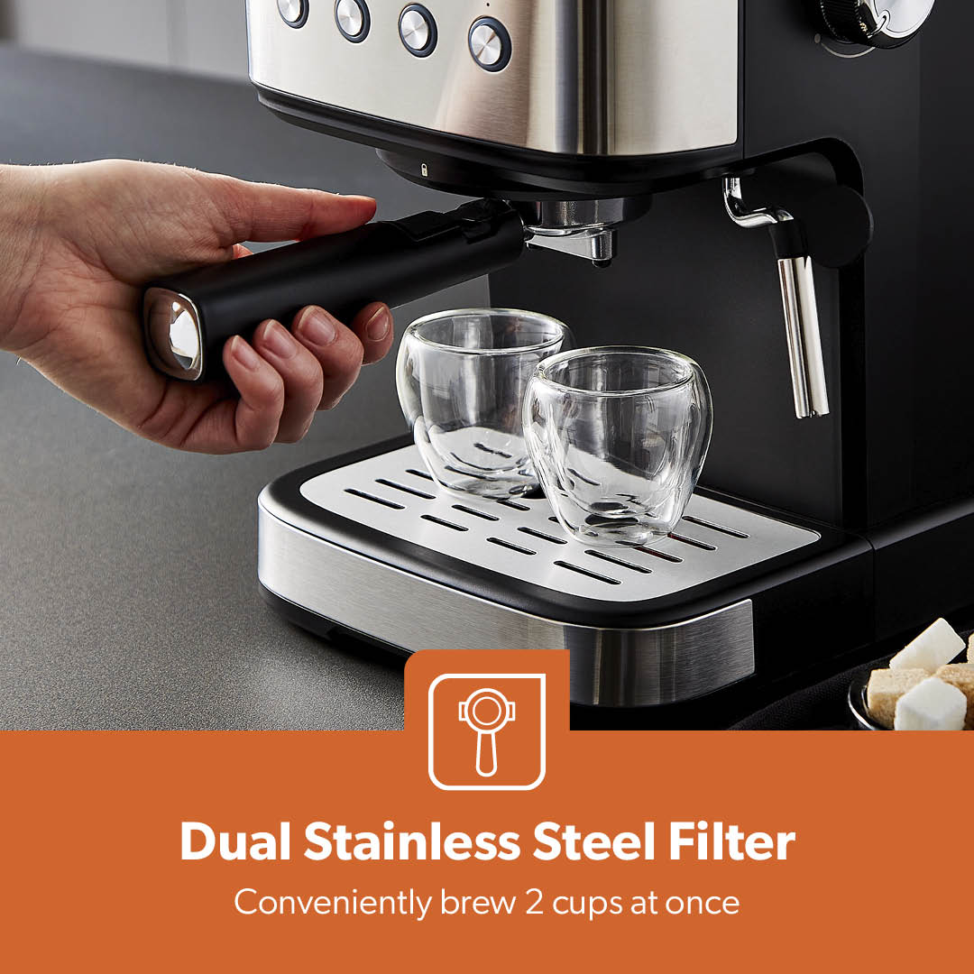 20-Bar Stainless Steel Barista Coffee Espresso Machine