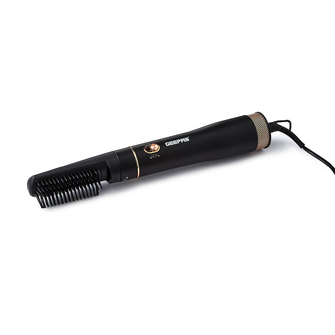 Black & Rose Gold Heated Hair Straightening Hair Brush and Styler