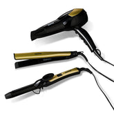 3-in-1 Hair Dryer Curler & Straightener Combo Set Styling Kit