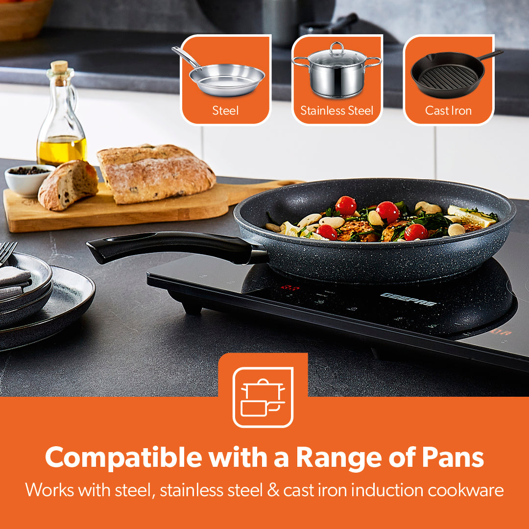2800W Double Countertop Induction Hob and Cooktop