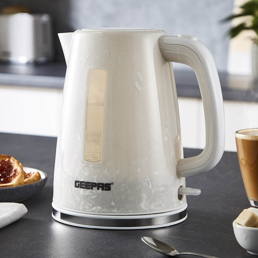 White 1.7L Premium Rapid Boil Cordless Electric Kettle 2200W
