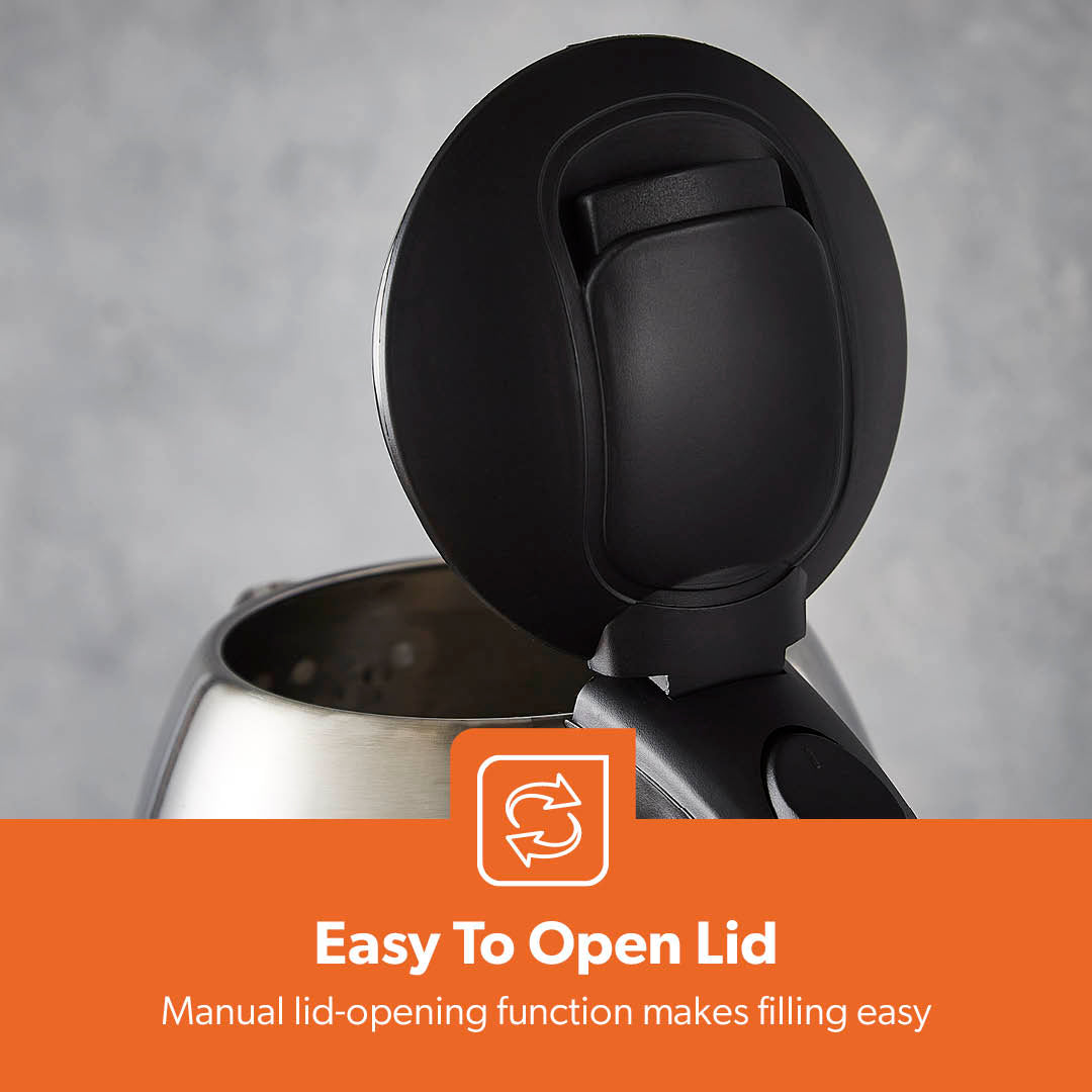 1.8L Cordless Stainless Steel Electric Kettle, 1800W Fast Boil