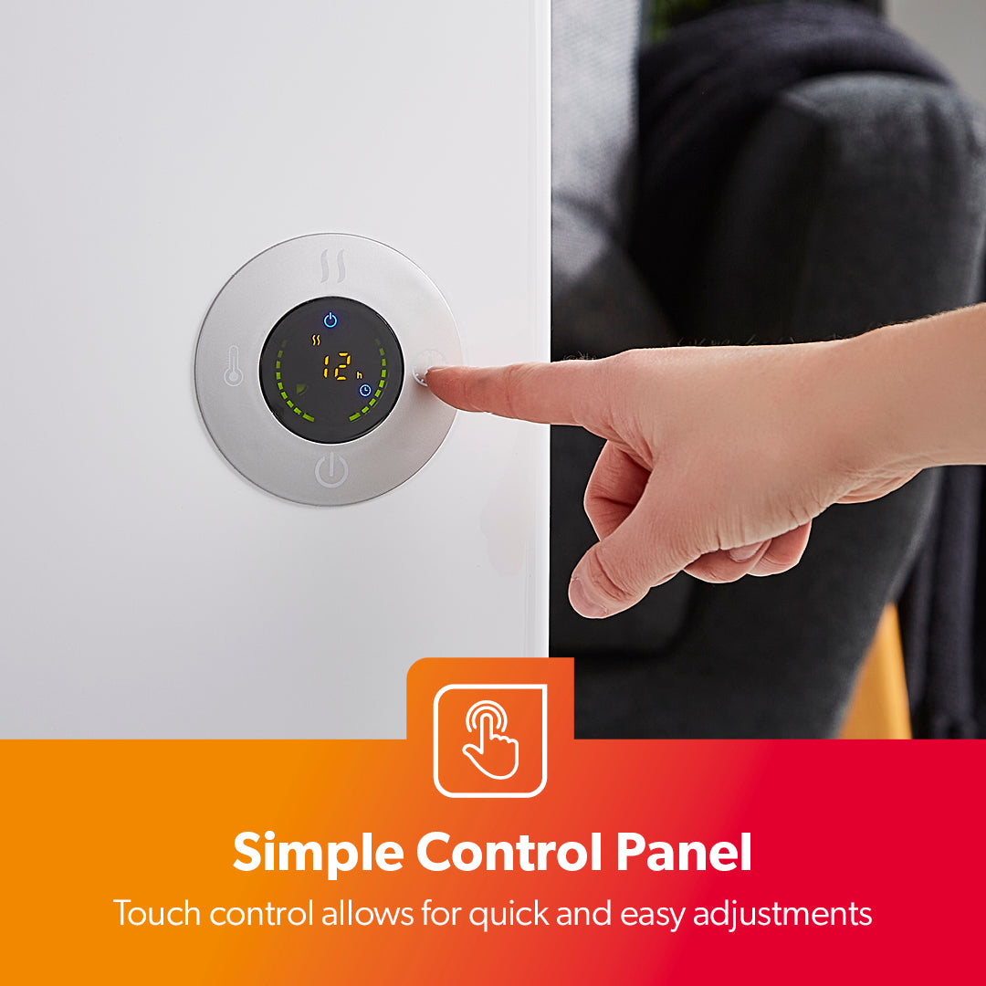 2KW Wi-Fi Controlled White Smart Panel Radiator Heater