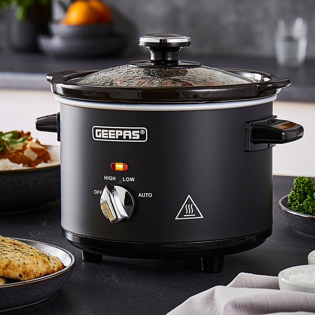 1.5L Chalkboard Slow Cooker With Removable Ceramic Bowl