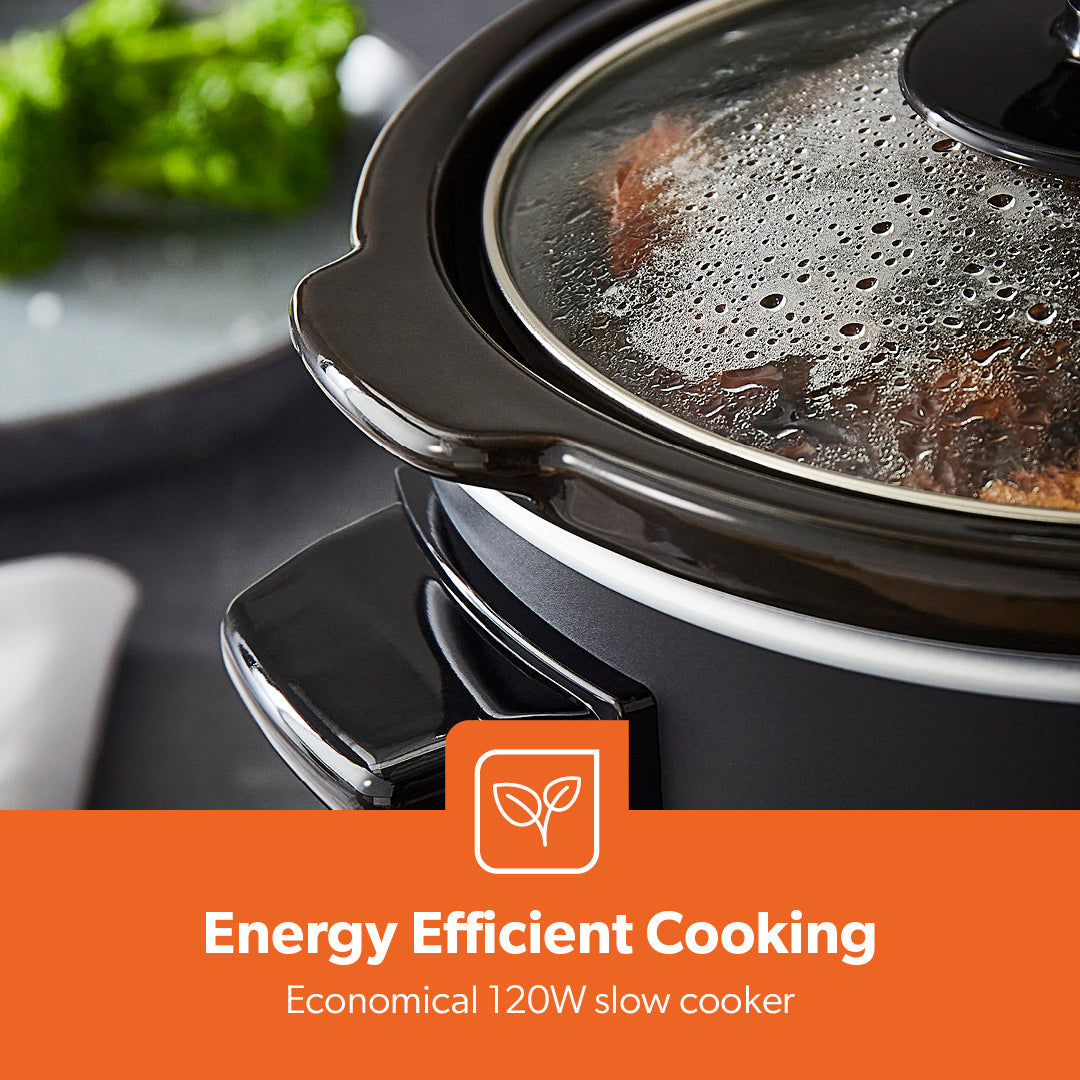 1.5L Chalkboard Slow Cooker With Removable Ceramic Bowl