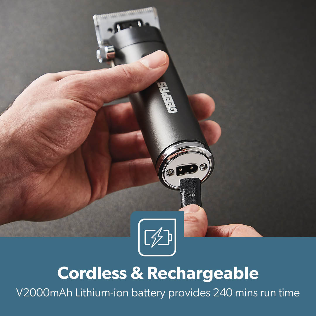 6000rpm Cordless Alloy Metal Hair Clippers