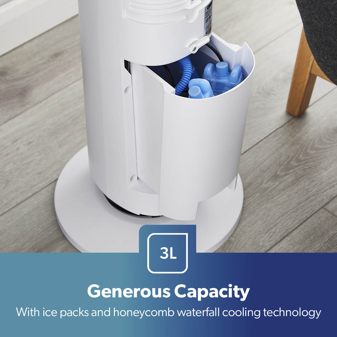 3-In-1 Air Cooler, Tower Fan and Humidifier In White 42"