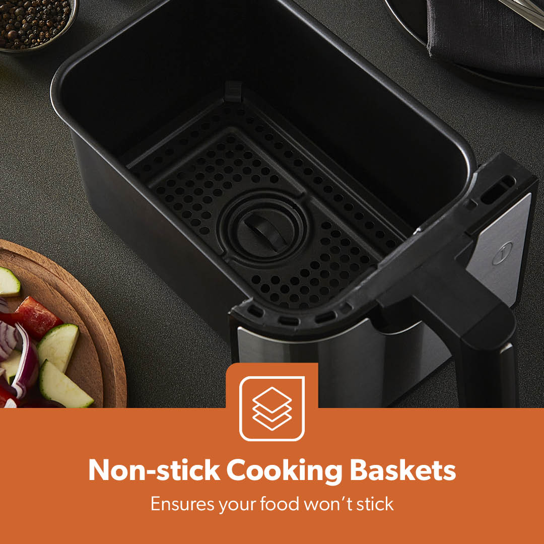 10-In-1 Digital Rapid Vortex Dual Basket Air Fryer 9L