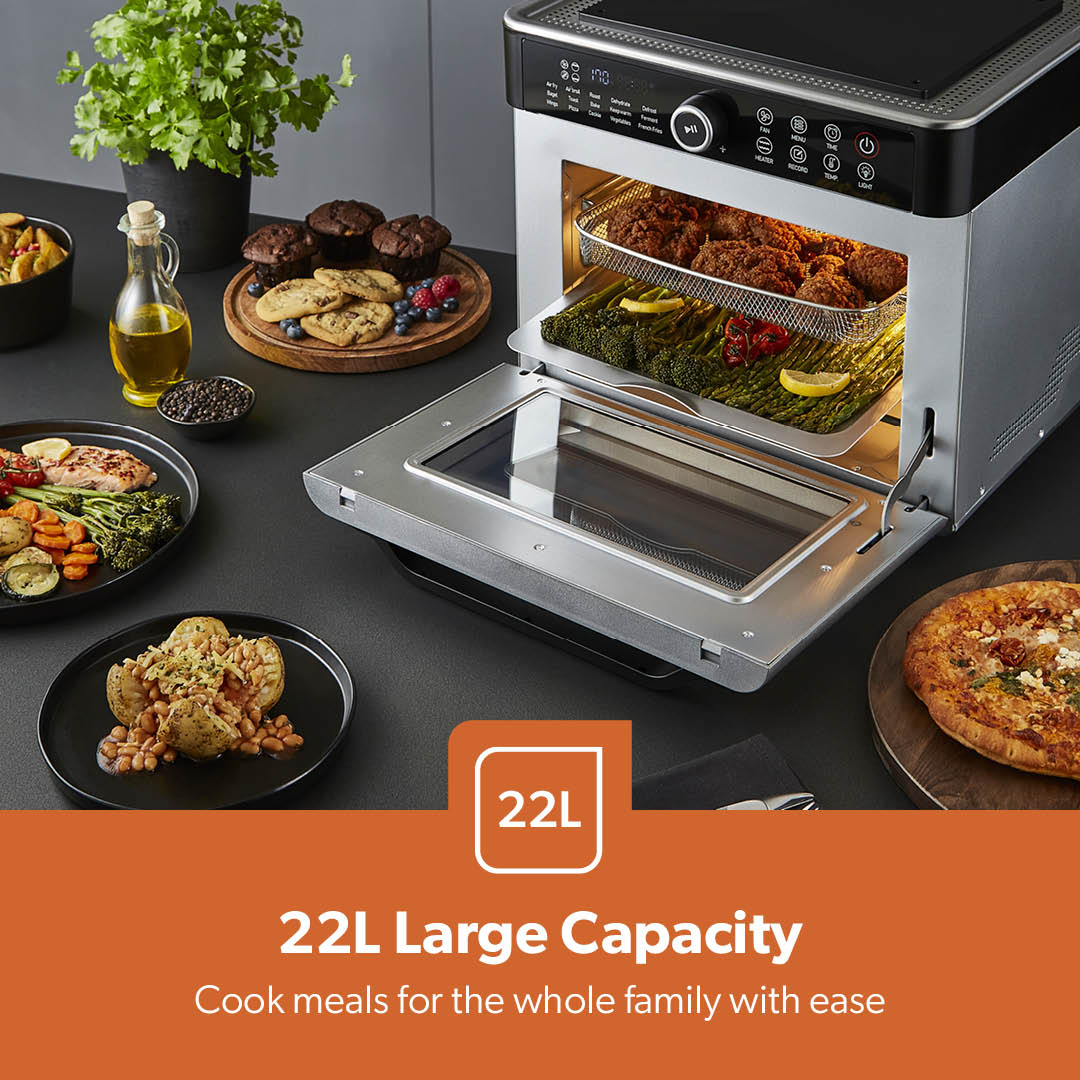 22L Digital Air Fryer Oven With 15 Preset Modes 1700W