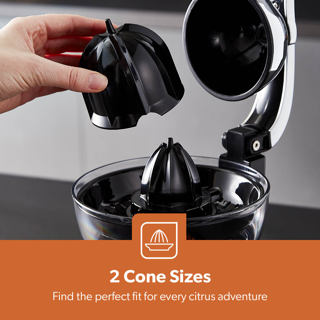 Red Dual-Cone 'Retrovive' Electric Juicer Extractor