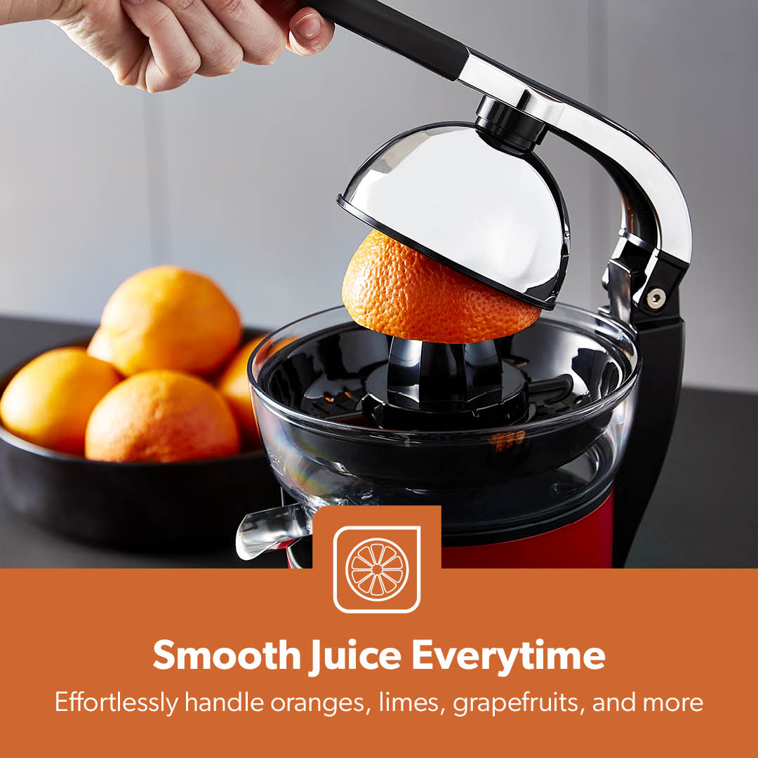 Red Dual-Cone 'Retrovive' Electric Juicer Extractor