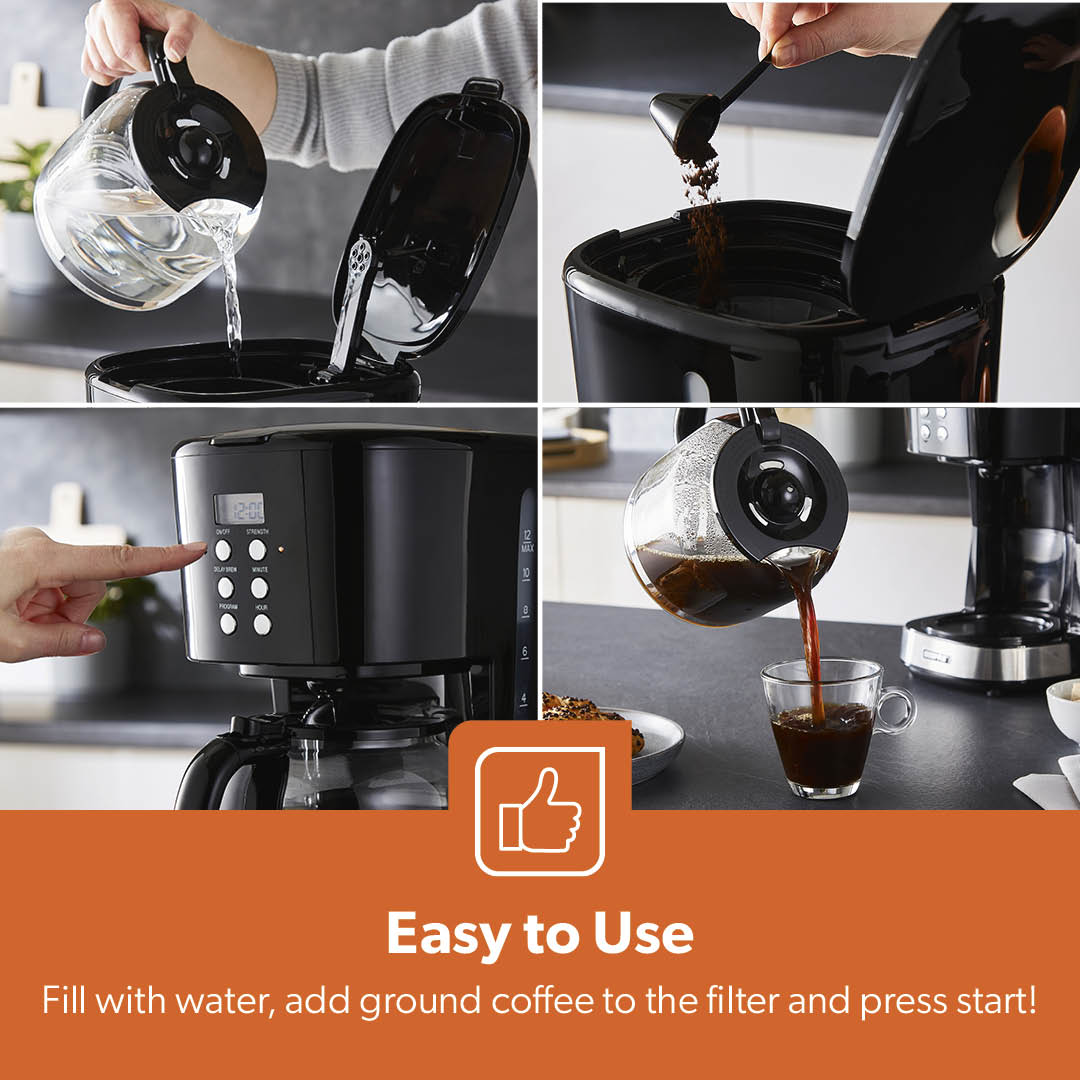 1.5L Multifunctional Digital Filter Coffee Maker Machine