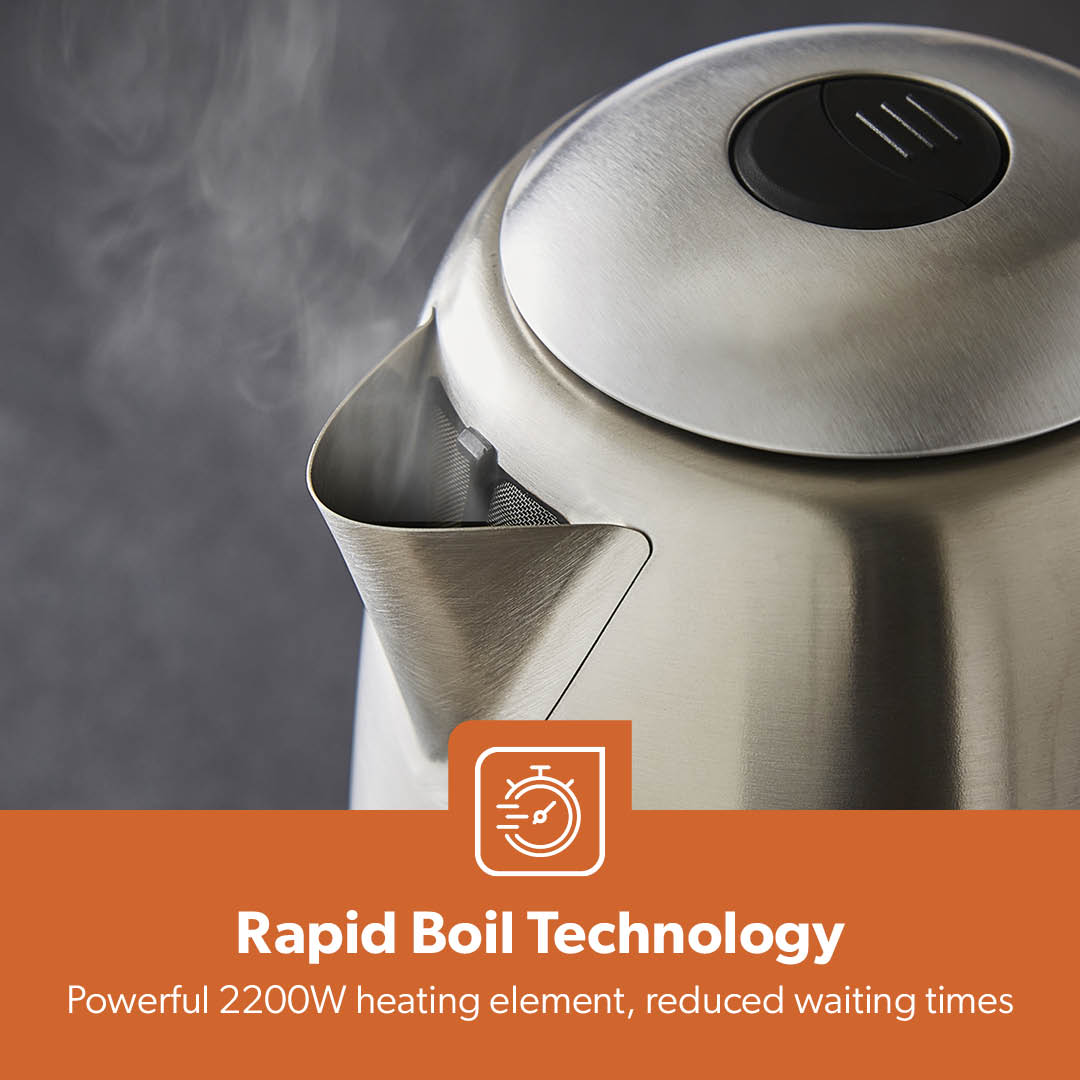 2200W Double-Walled Stainless Steel Electric Kettle 1.7L