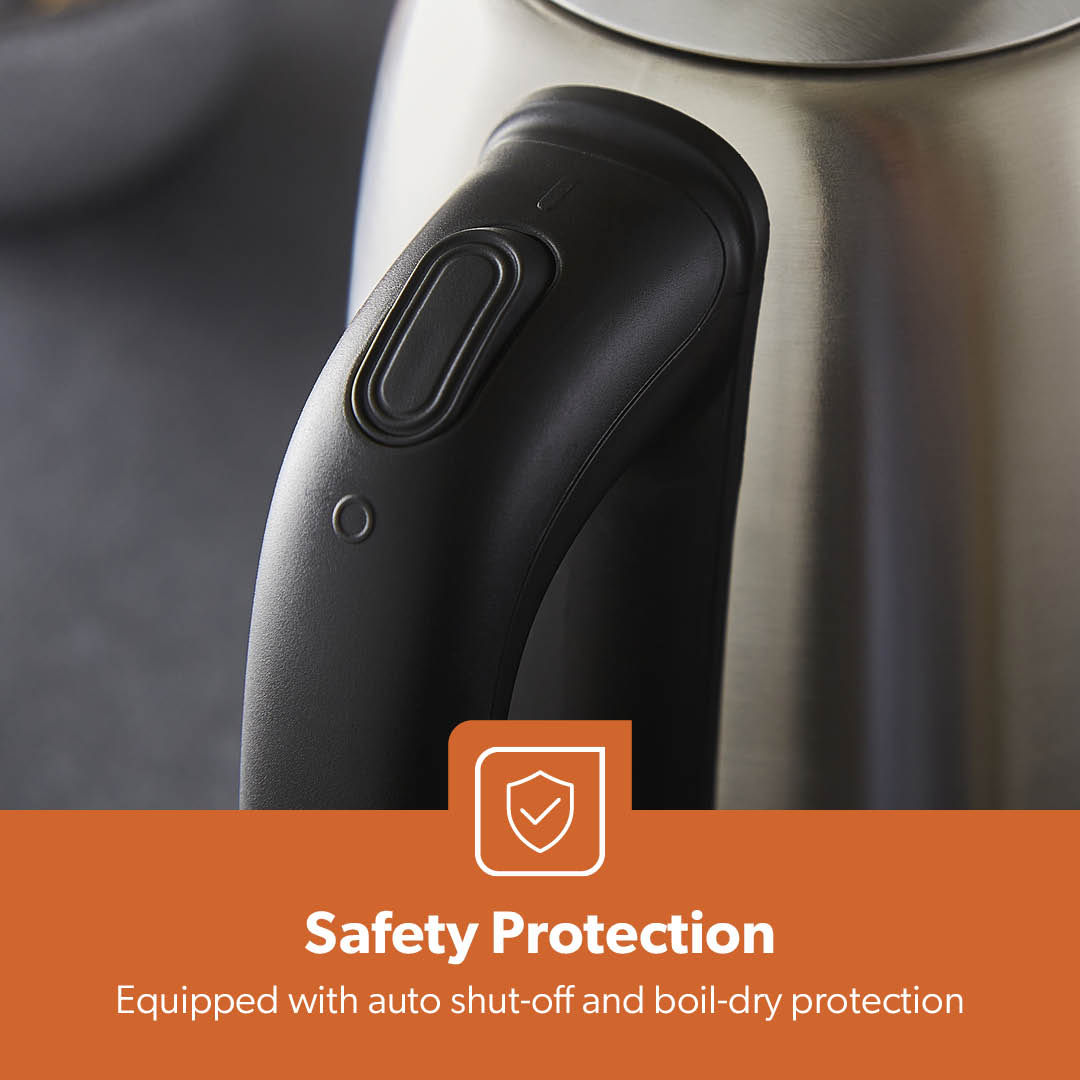 2200W Double-Walled Stainless Steel Electric Kettle 1.7L