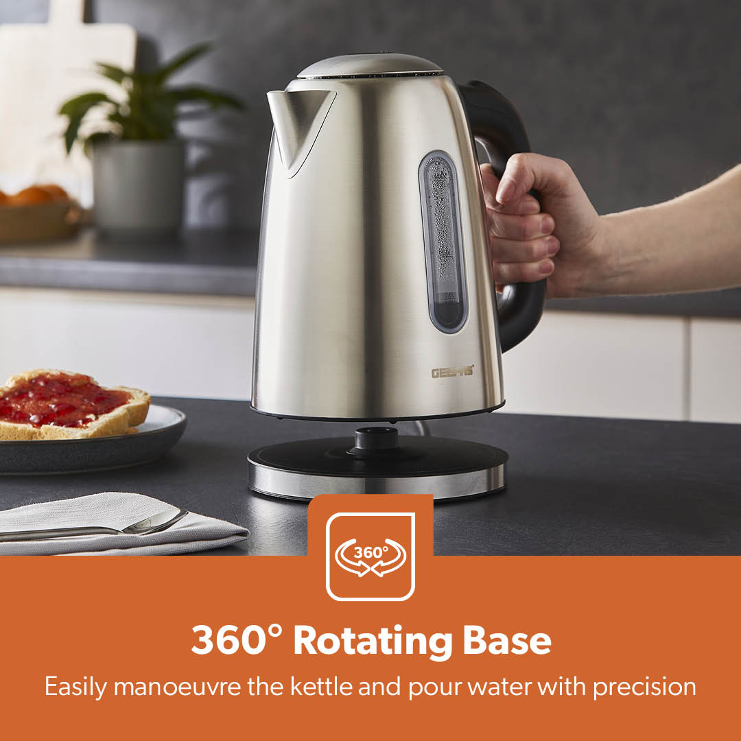 2200W Double-Walled Stainless Steel Electric Kettle 1.7L
