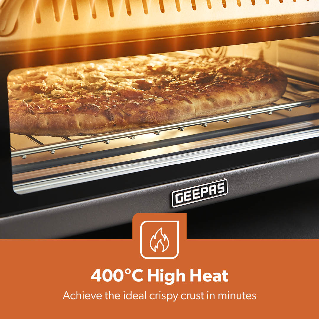 15-In-1 Grey Air Fryer Pizza Oven With 18L Capacity