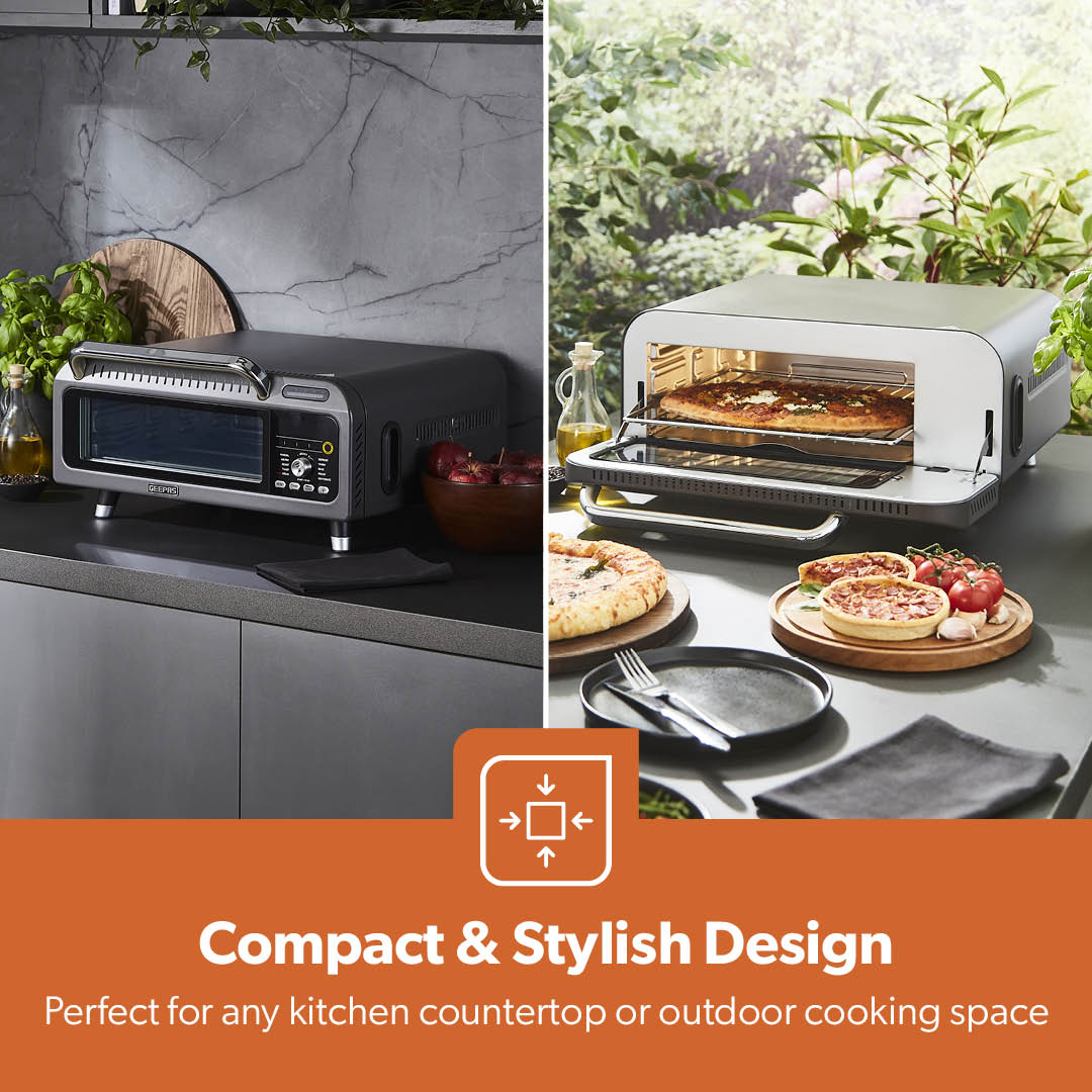 15-In-1 Grey Air Fryer Pizza Oven With 18L Capacity