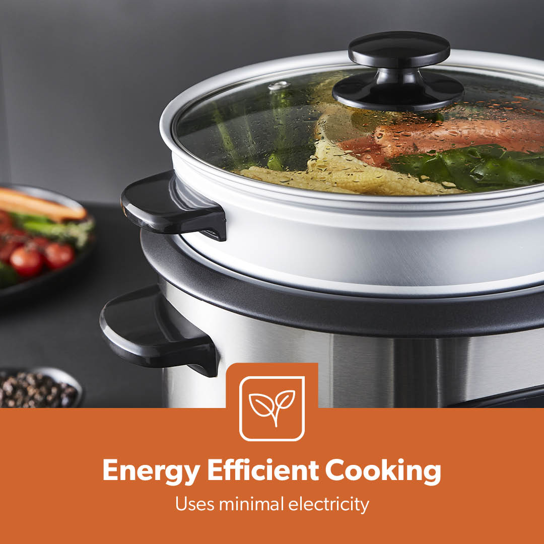 1.8L Non-Stick Stainless Steel Rice Cooker and Steamer 700W
