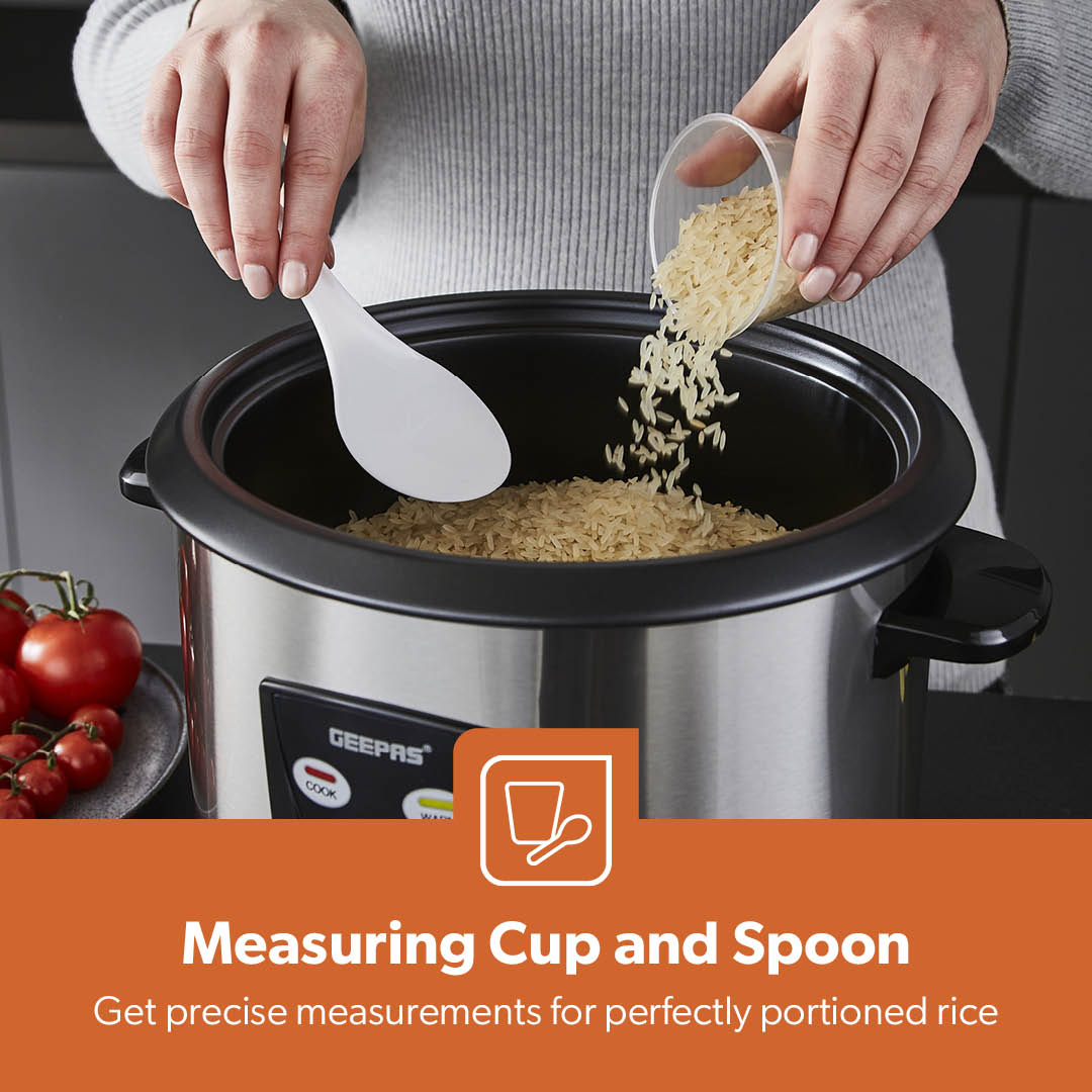 1.8L Non-Stick Stainless Steel Rice Cooker and Steamer 700W