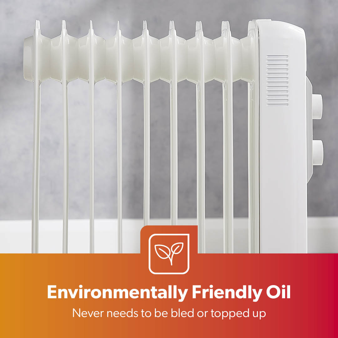 9-Fin Portable Electric Oil-Filled Radiator Heater