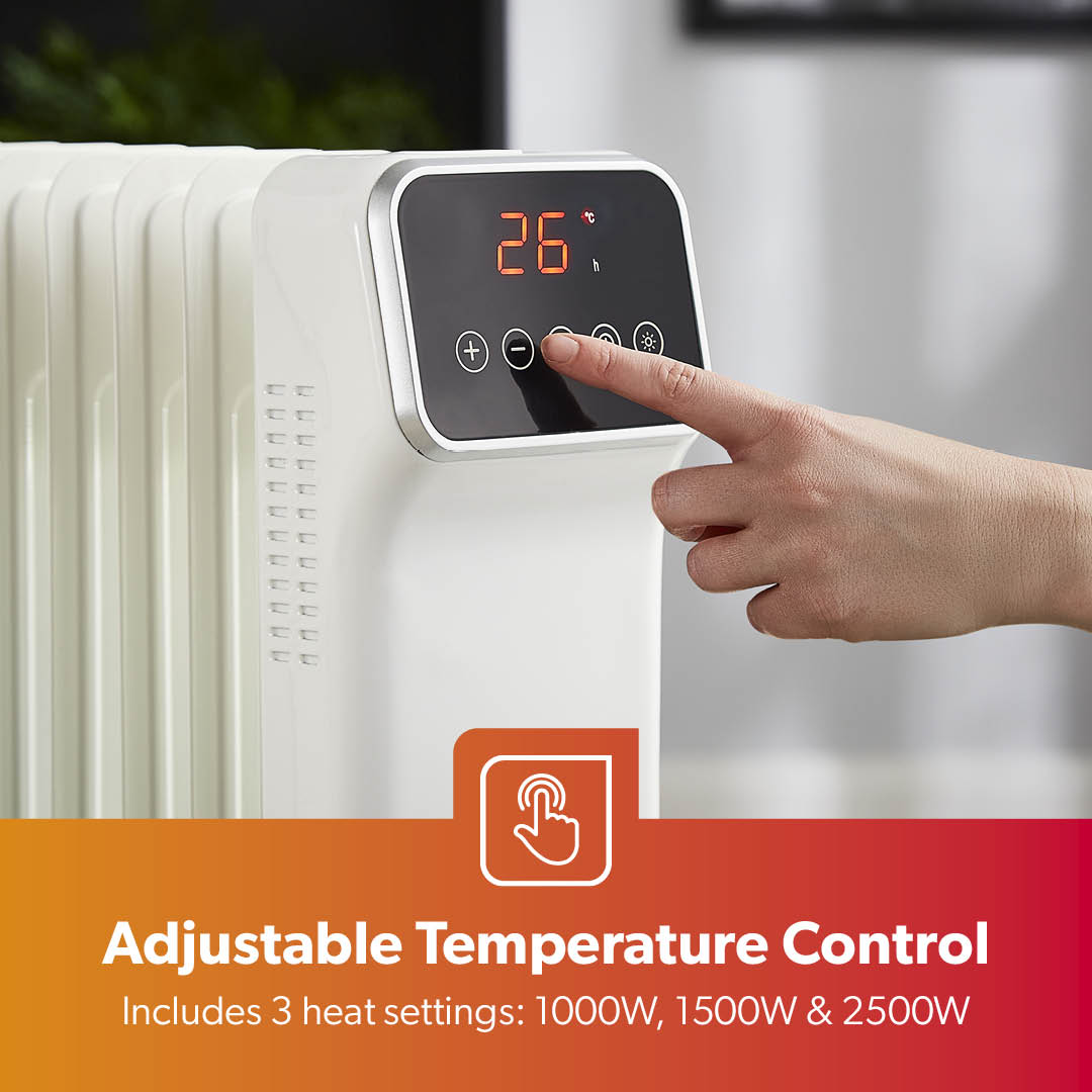 9-Fin Remote Controlled Electric Oil-Filled Radiator Heater