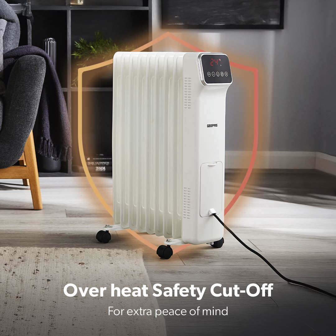 9-Fin Remote Controlled Electric Oil-Filled Radiator Heater