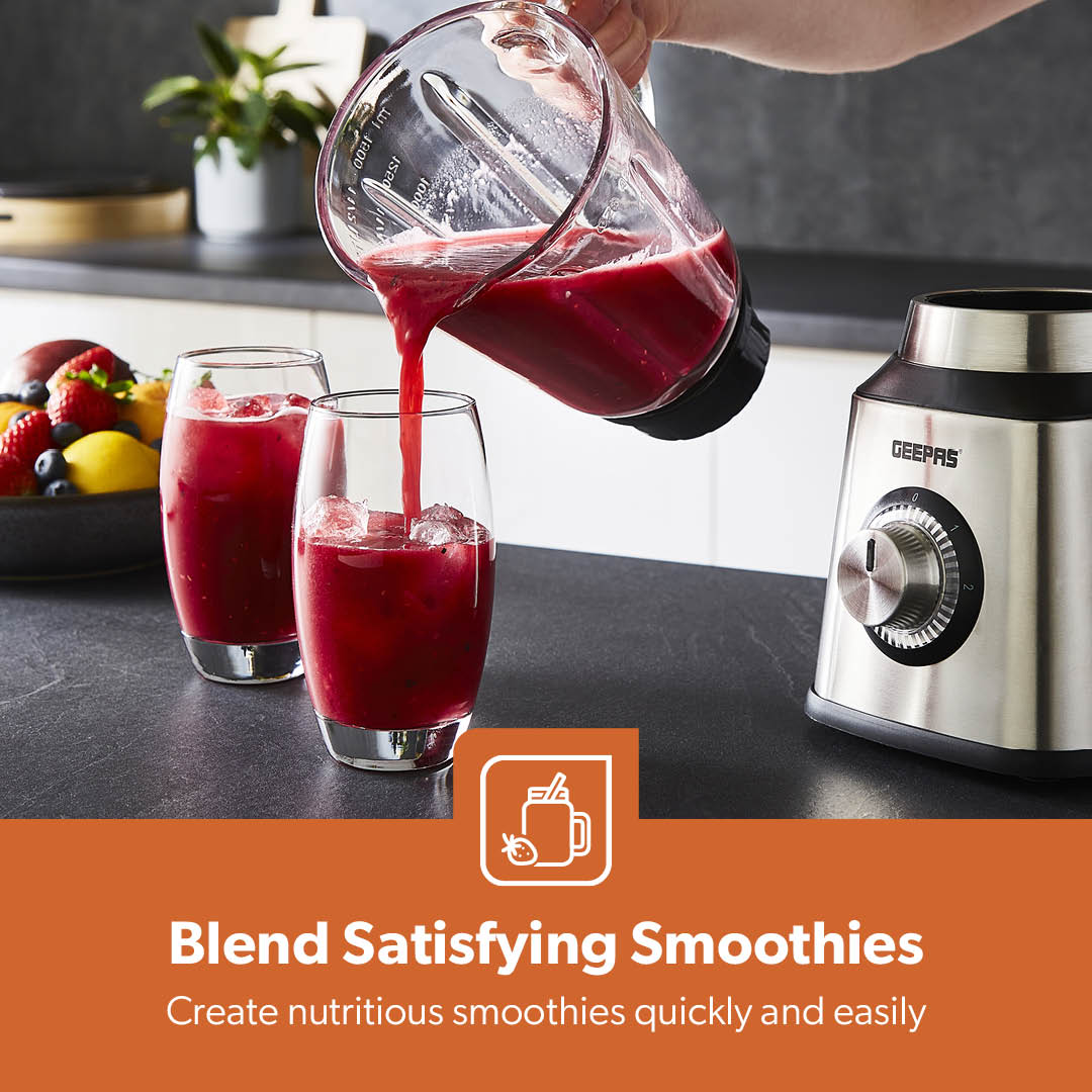 2-In-1 LED Jug Blender With Coffee Grinder 1.5L