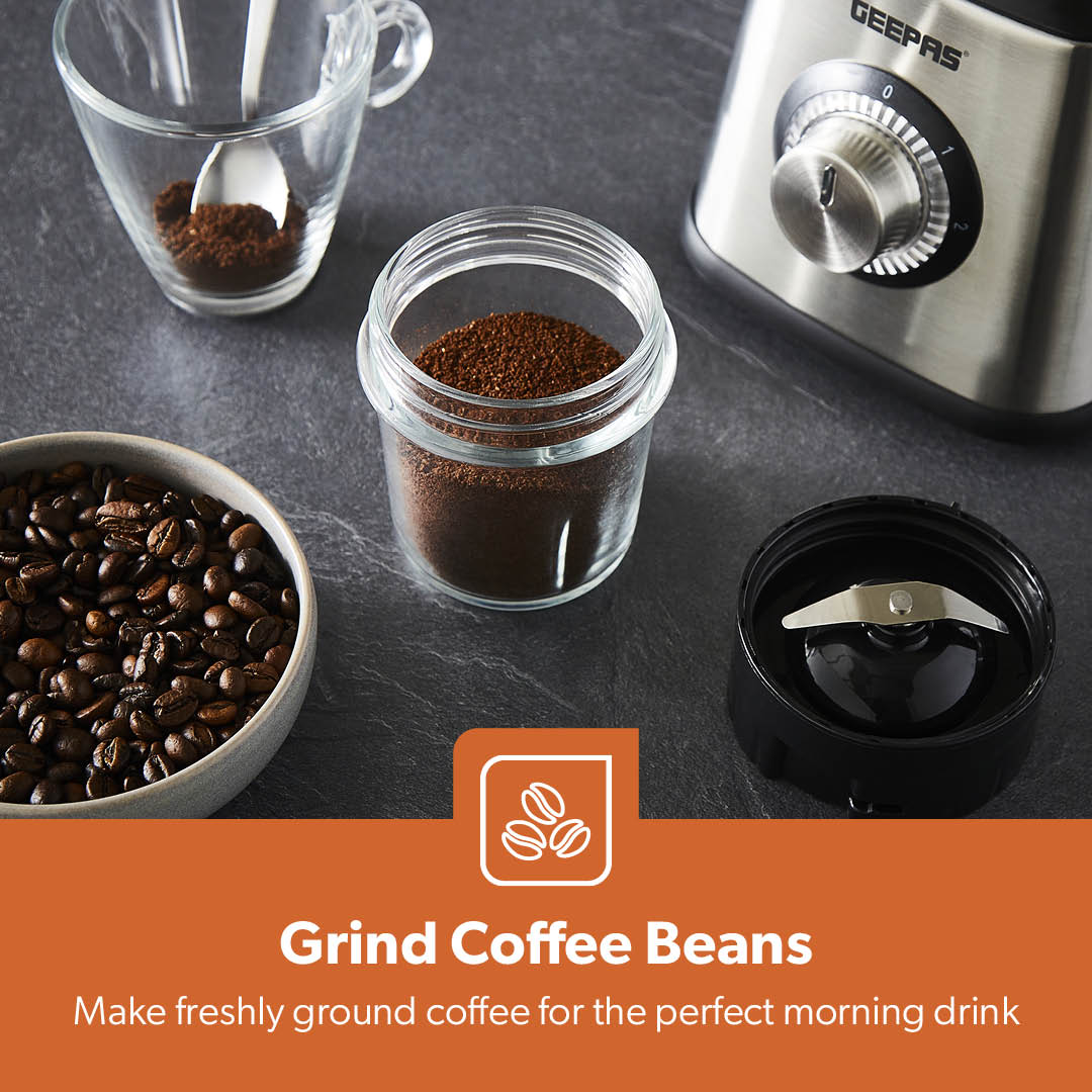2-In-1 LED Jug Blender With Coffee Grinder 1.5L