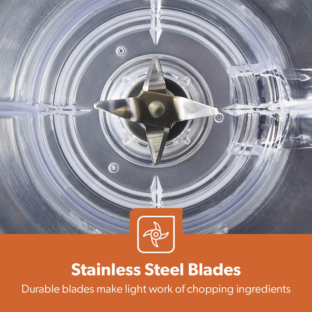 2-In-1 Black Portable Food Jug Blender and Grinder 1.5L