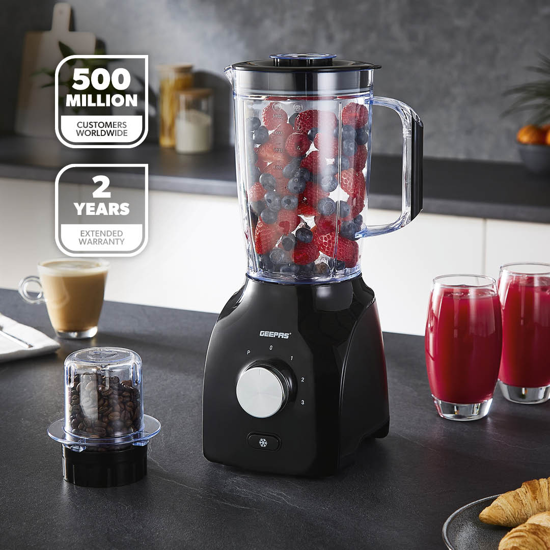 1.8L Black 2-In-1 Food Jug Blender With Spice and Grinder 600W
