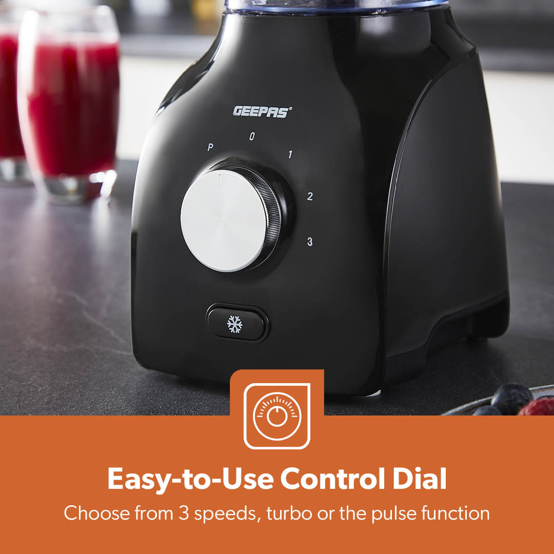 1.8L Black 2-In-1 Food Jug Blender With Spice and Grinder 600W