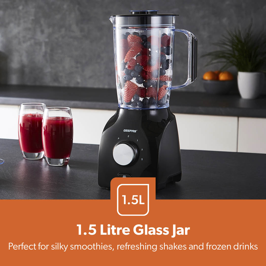 1.8L Black 2-In-1 Food Jug Blender With Spice and Grinder 600W