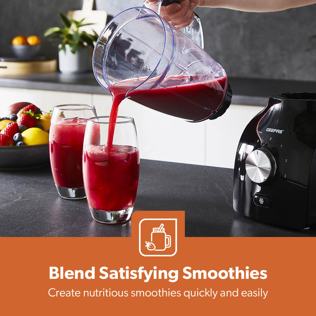 1.8L Black 2-In-1 Food Jug Blender With Spice and Grinder 600W