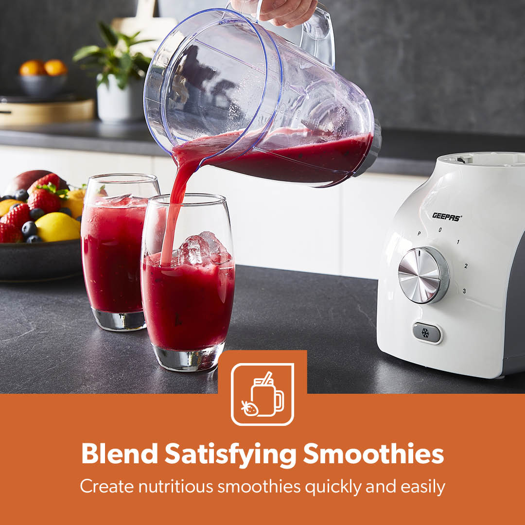 600W White Dual-Purpose Food Jug Blender With 1.8L Jar