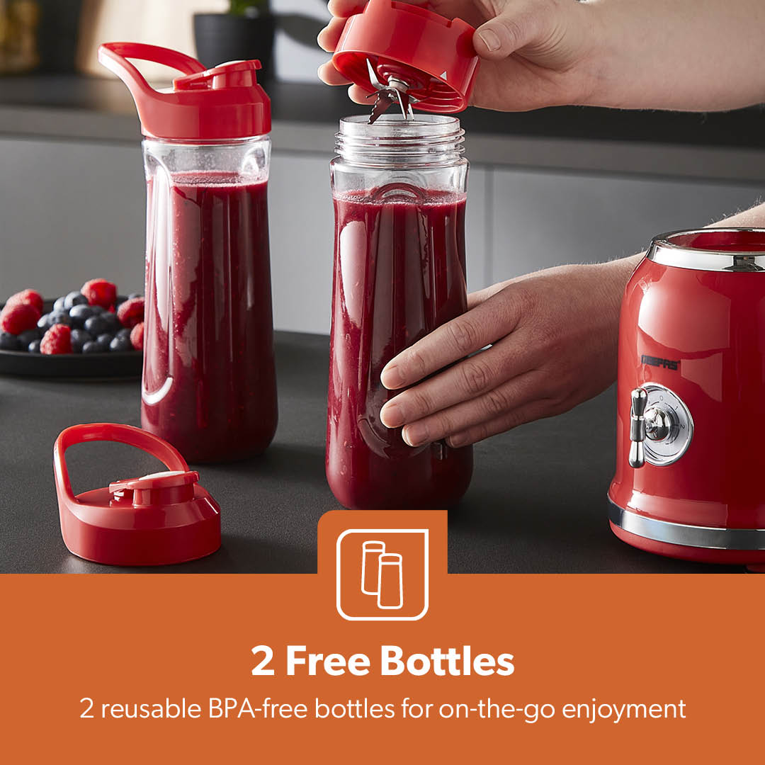 2-In-1 Portable Two-Speed Retro Personal Blender (300W)