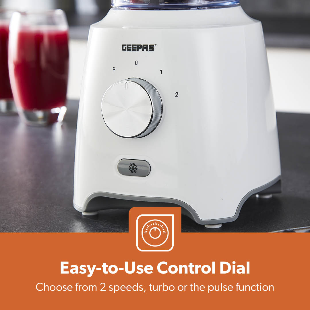 2-In-1 White Powerful Smoothie Blender & Coffee Grinder