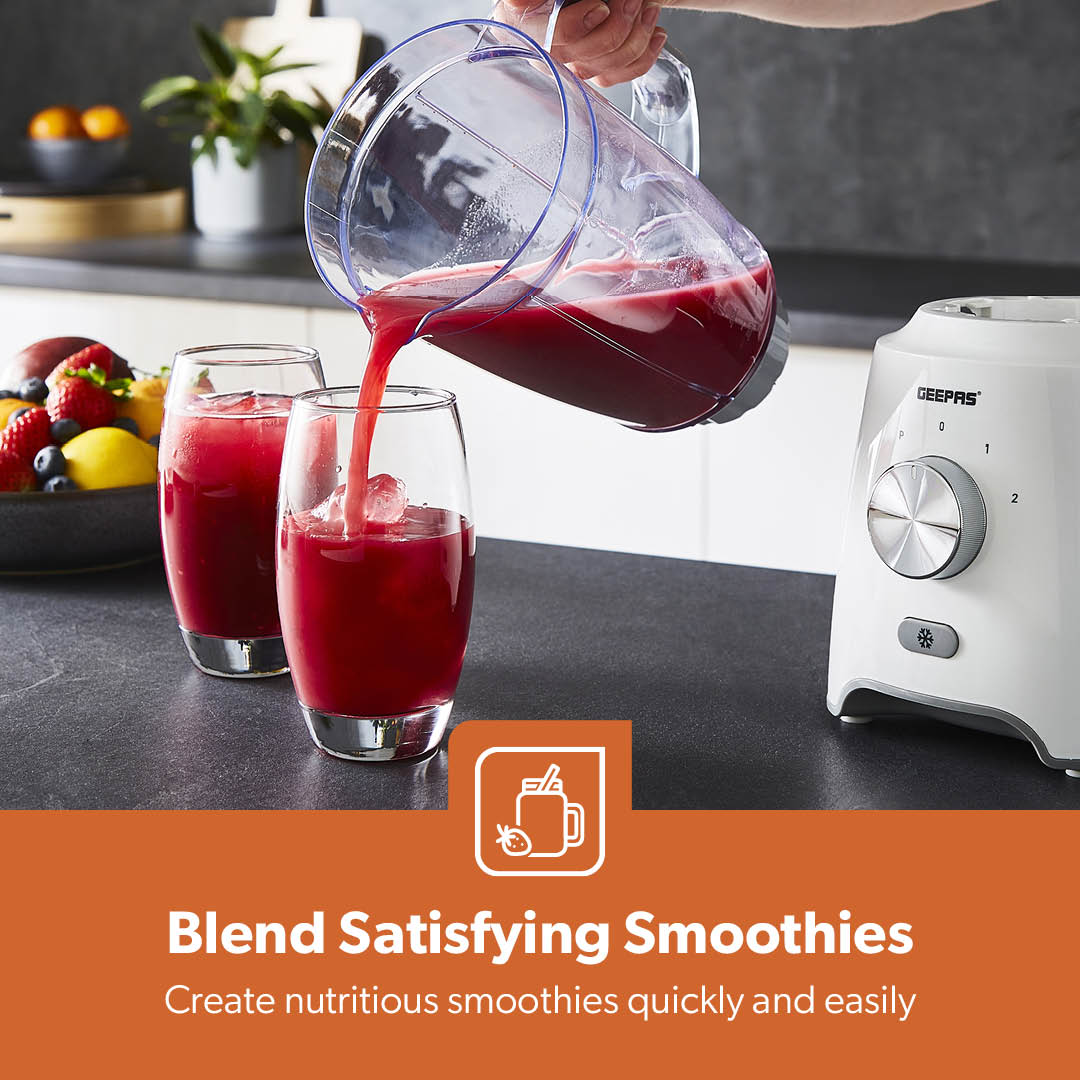 2-In-1 White Powerful Smoothie Blender & Coffee Grinder