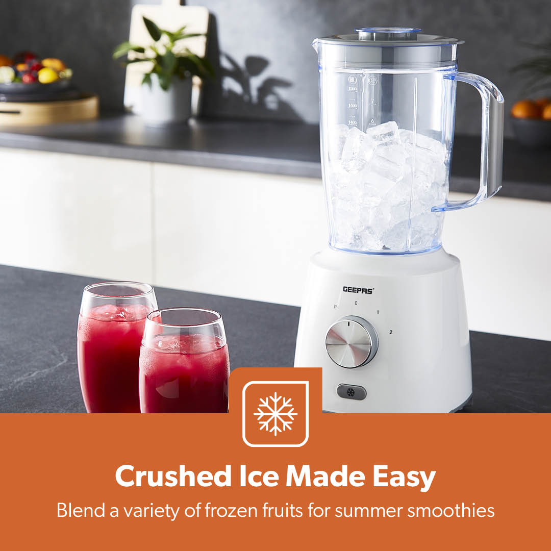 2-In-1 White Powerful Smoothie Blender & Coffee Grinder