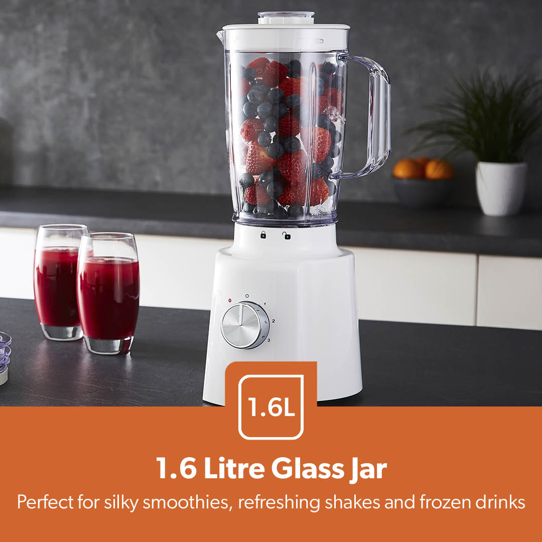 2-In-1 Ice Crushing Jug Blender and Smoothie Maker White