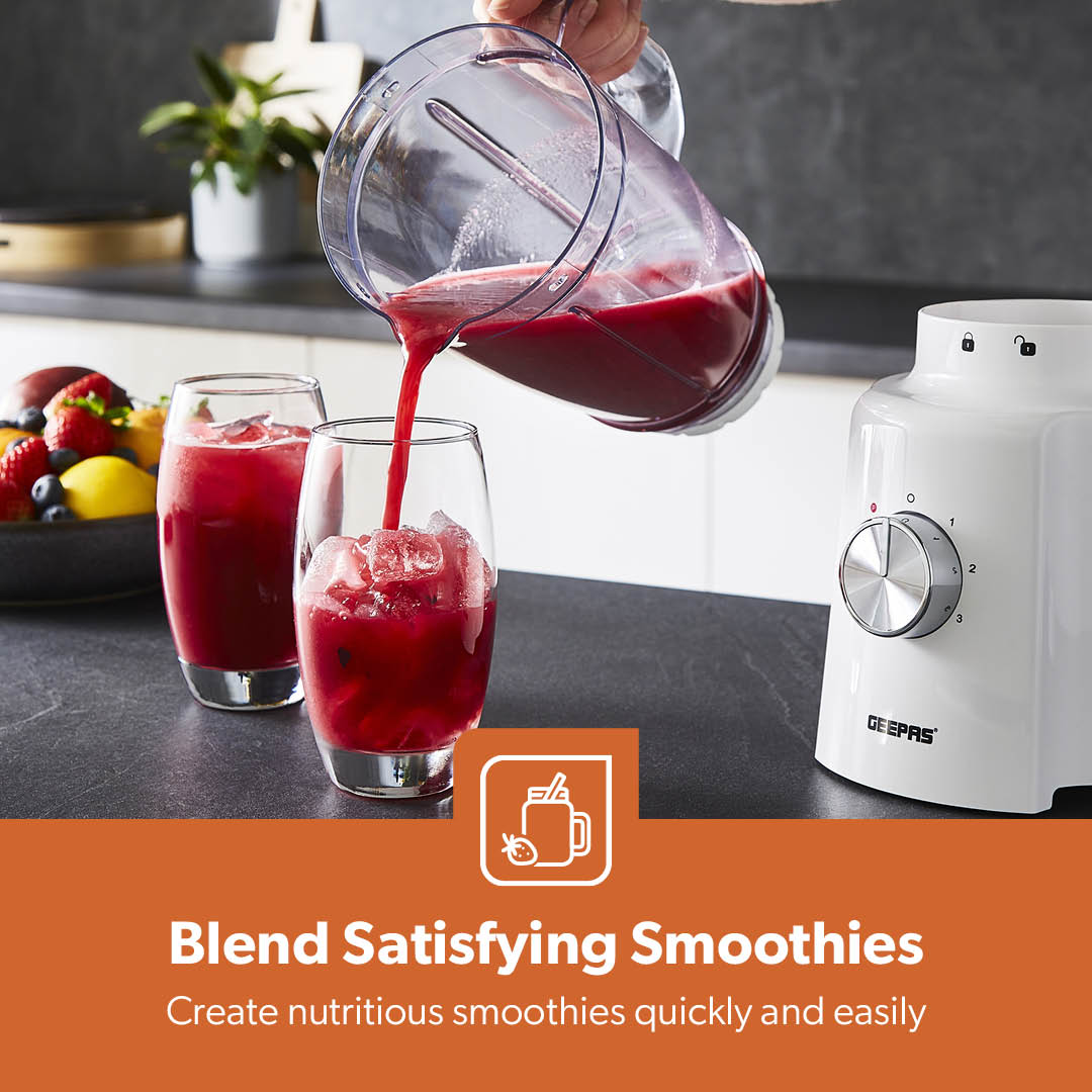 2-In-1 Ice Crushing Jug Blender and Smoothie Maker White