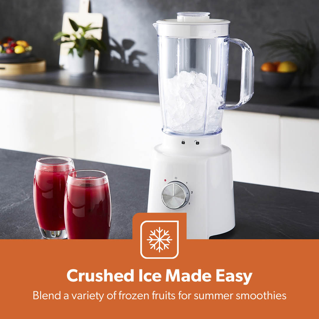 2-In-1 Ice Crushing Jug Blender and Smoothie Maker White
