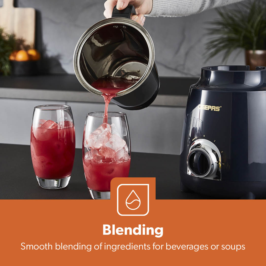 3-In-1 Navy Stainless Steel Wet and Dry Mixer Grinder 600W