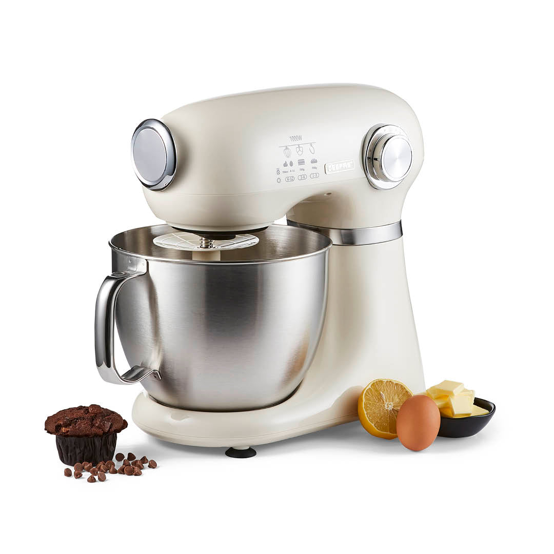 Black & Beige 5L Electric Stand Mixer With Beater 12-Speed