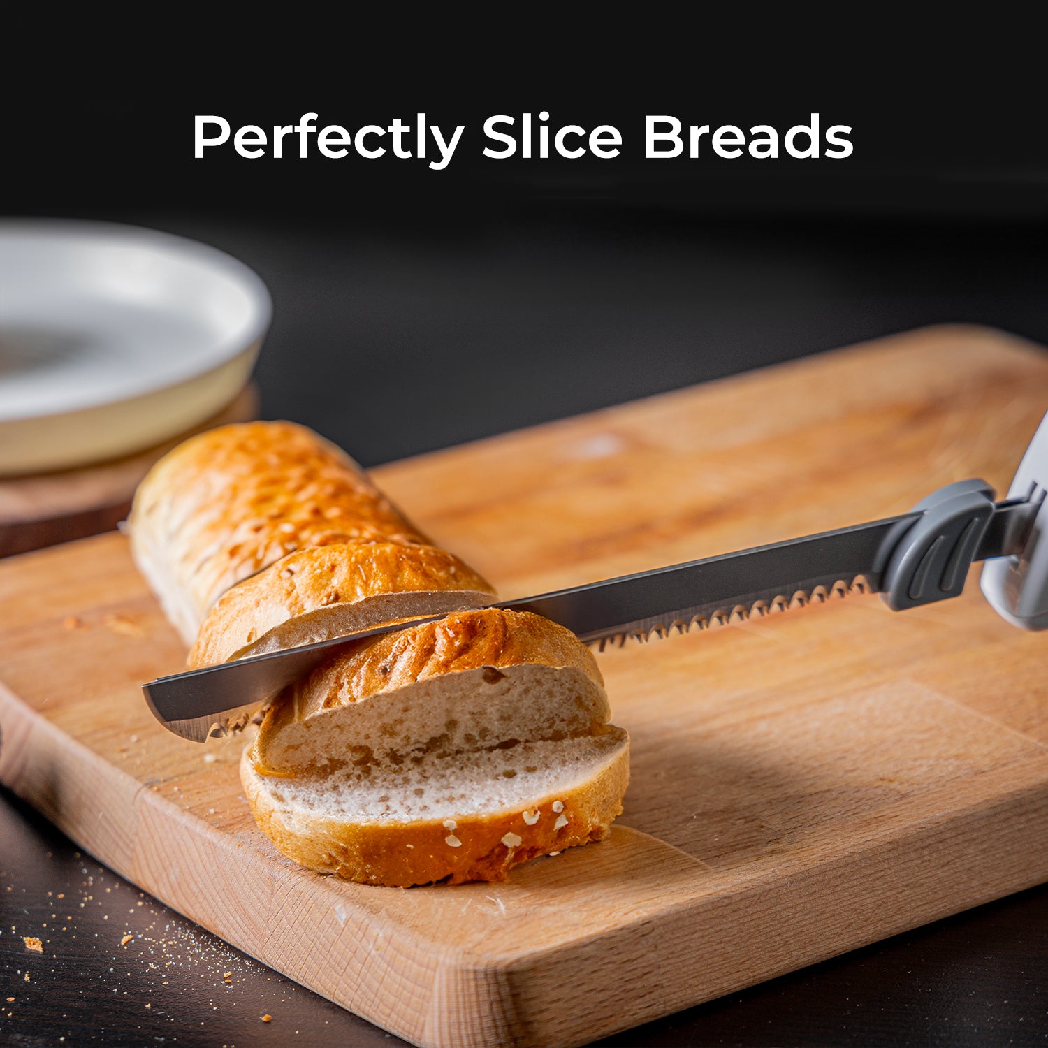 100W No-Noise Electric Carving Knife In White